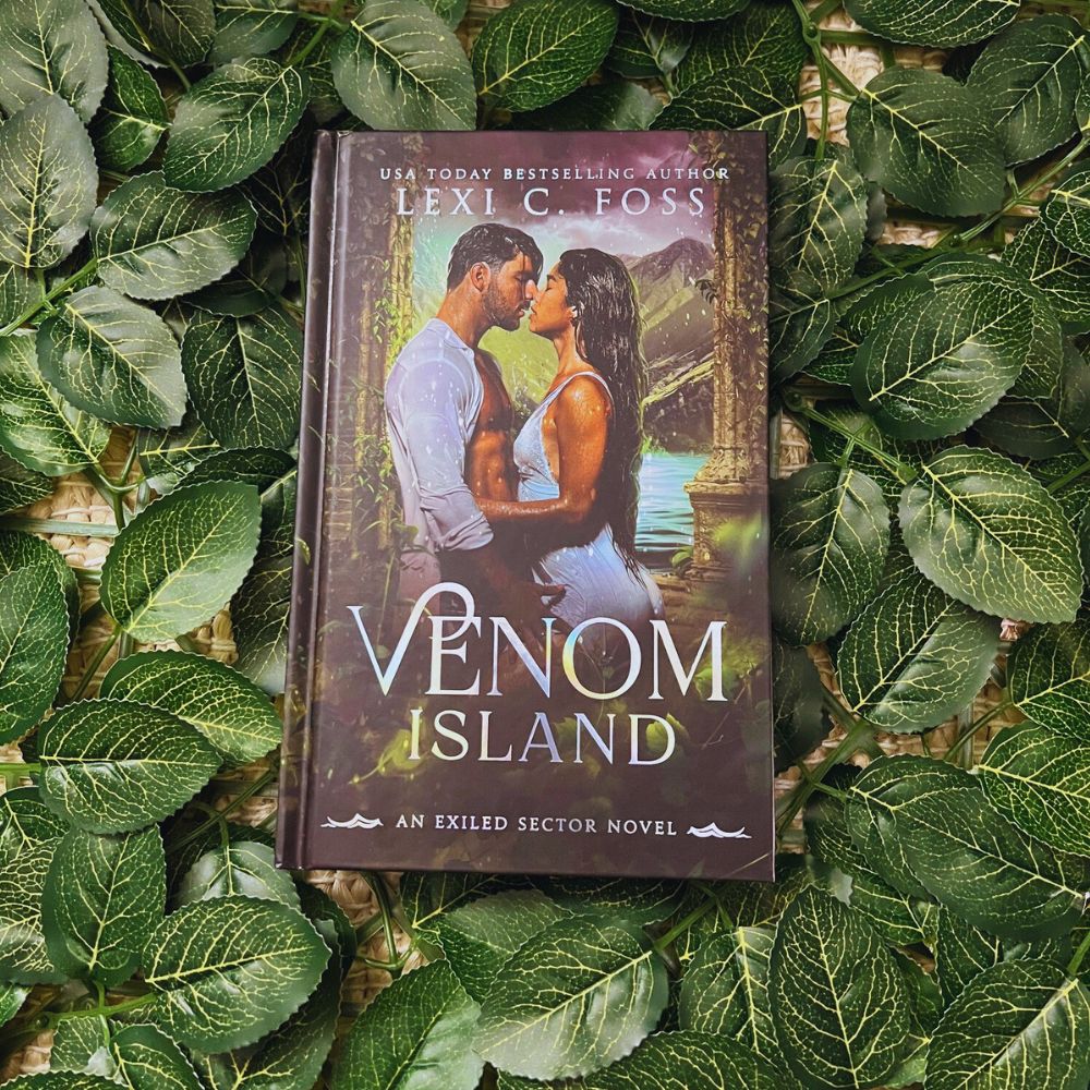 
Limited Edition Venom Island by Lexi C Foss hardback book cover with holographic foil and unique art edging