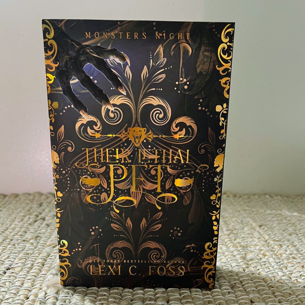 A close-up of the special edition hardback with collector's box