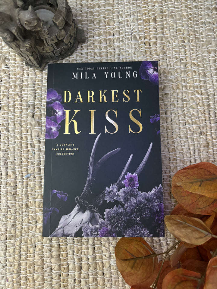 *NEW* Darkest Kiss - Special Edition Paperback cover featuring dark, mysterious design with elegant typography