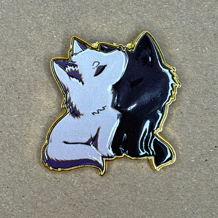Cuddling Wolf Duo Pin
