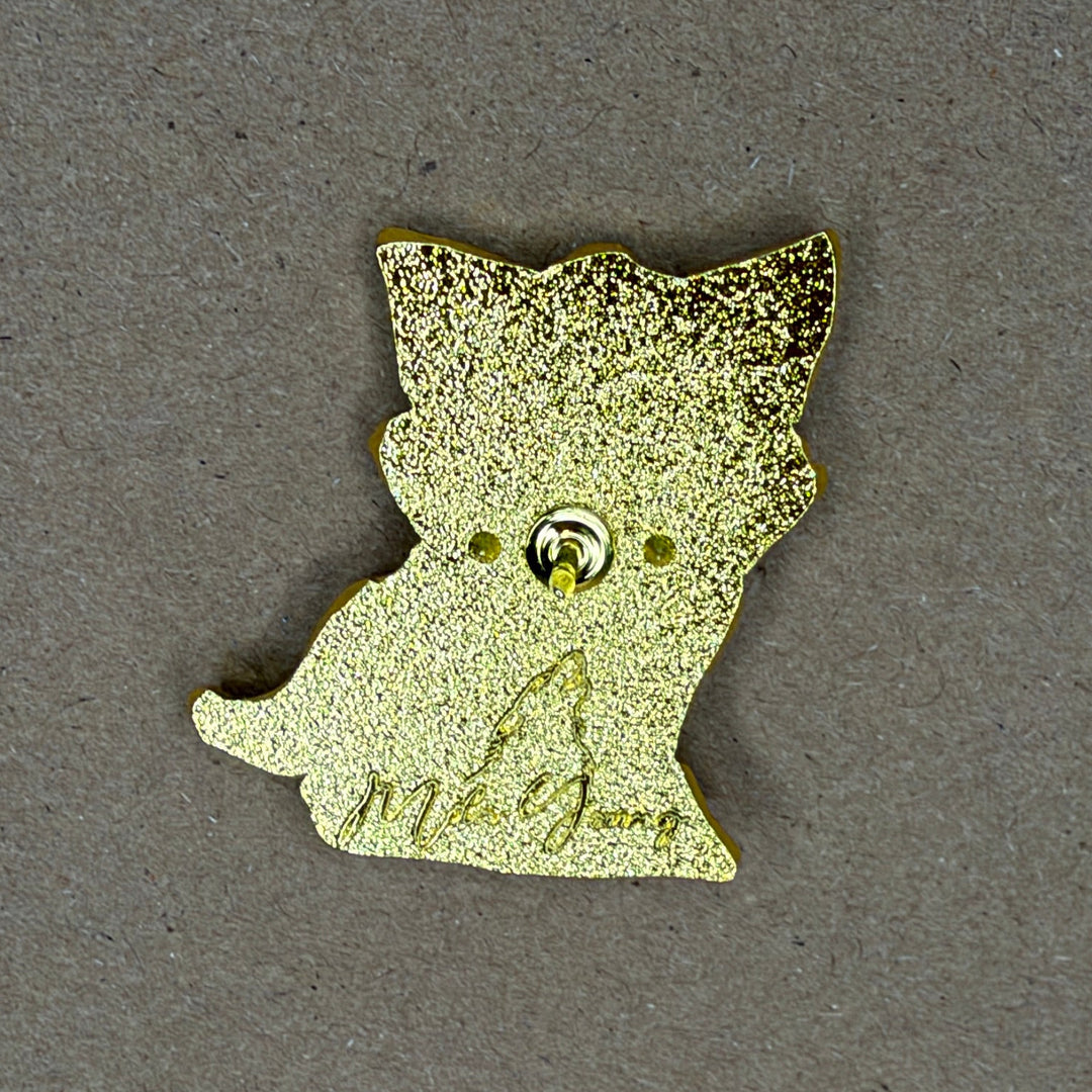 Lone White Wolf Pin