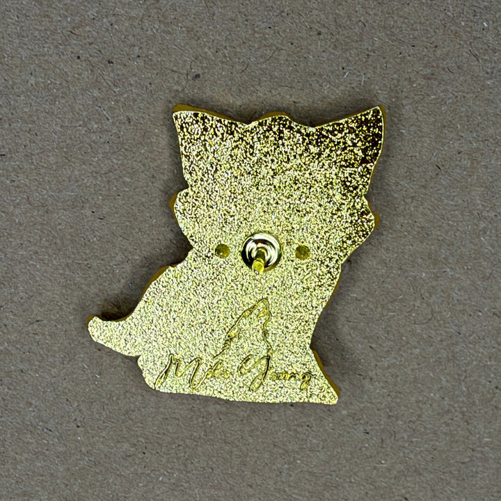 Lone White Wolf Pin