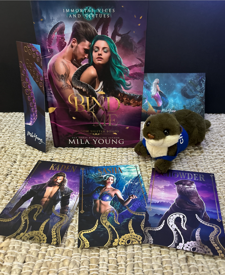 *NEW* Bind Me - Special Edition Hardback + Otter Plushie cover featuring a cute otter plushie with the hardback book